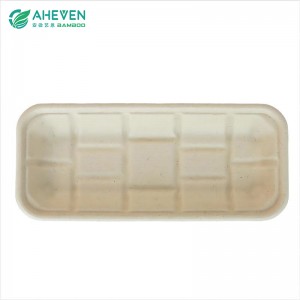 Wholesale Cheap Price Disposable Sugarcane Bagasse Tray for Supermarket Use