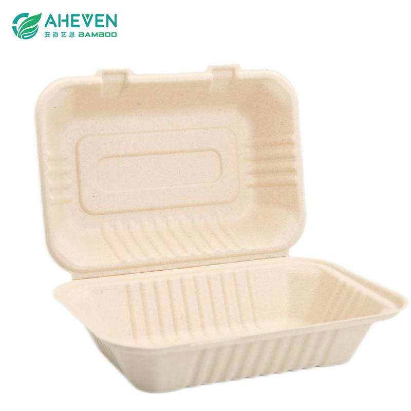Customer Packing Bagasse Burger Box 100% Biodegradable For Restaurant Use Featured Image